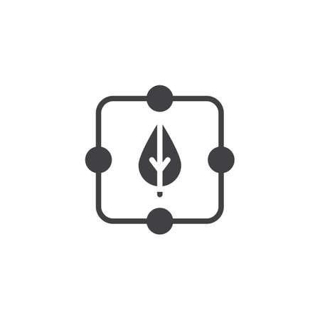 Eco leaf vector icon. filled flat sign for mobile concept and web design. Ecology simple solid icon. Symbol illustration. Pixel perfect vector graphicsのイラスト素材