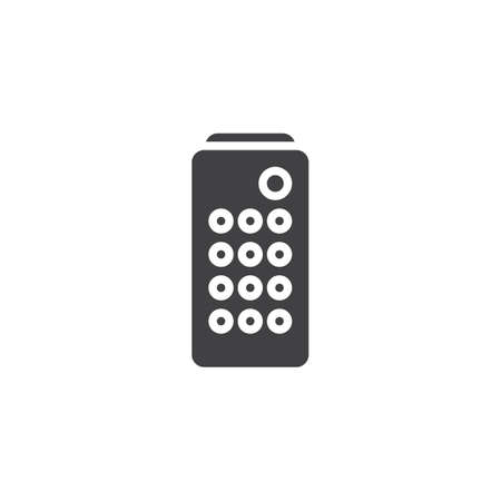 Remote control vector icon. filled flat sign for mobile concept and web design. Remote TV Control buttons simple solid icon. Symbol illustration. Pixel perfect vector graphicsのイラスト素材