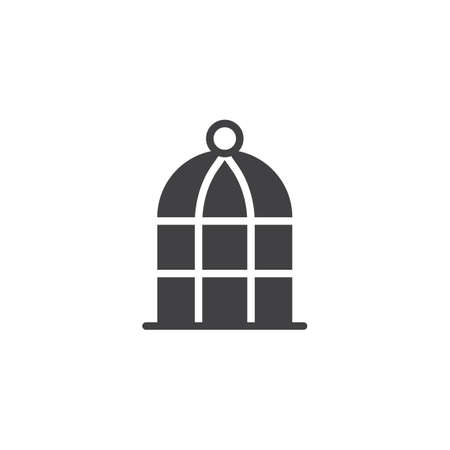 Bird cage vector icon. filled flat sign for mobile concept and web design. bird cell simple solid icon. Symbol illustration. Pixel perfect vector graphicsのイラスト素材