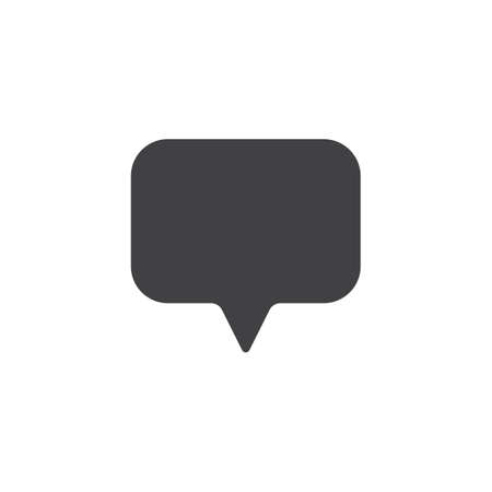 Comment chat bubble vector icon. filled flat sign for mobile concept and web design. Square Speech bubbles simple solid icon. Symbol,  illustration. Pixel perfect vector graphicsの写真素材