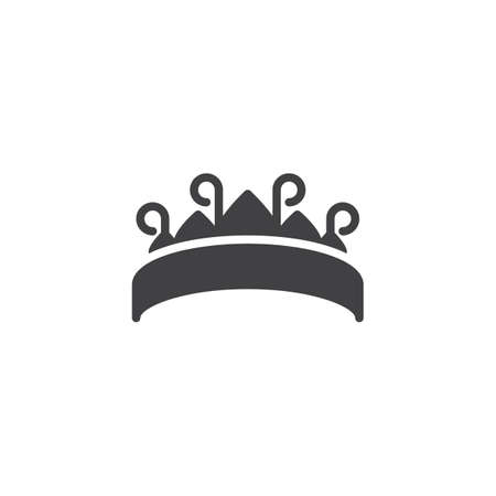 Tiara jewelry vector icon. filled flat sign for mobile concept and web design. Elegant crown simple solid icon. Symbol, logo illustration. Pixel perfect vector graphicsの写真素材