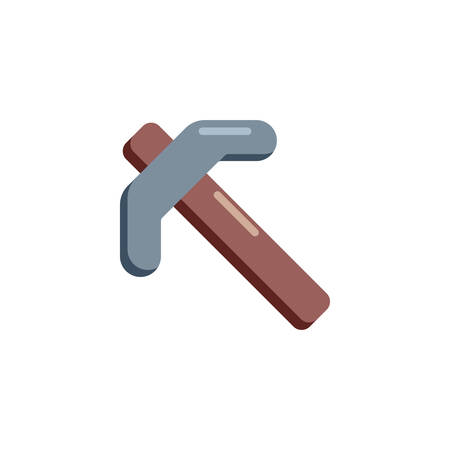 Pick axe flat icon, vector sign, colorful pictogram isolated on white. Climbing pick symbol, logo...