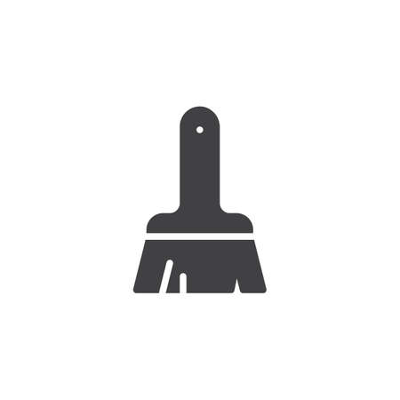 Sweep broom vector icon. filled flat sign for mobile concept and web design. Handle broom simple solid icon. Cleaning  symbol, logo illustration. Pixel perfect vector graphicsのイラスト素材