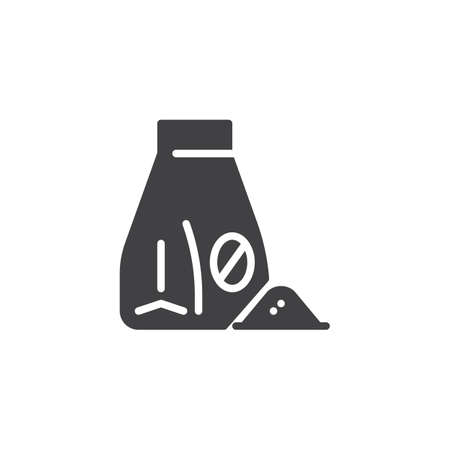 Insect repellent pack vector icon. filled flat sign for mobile concept and web design. insect repellent powder simple solid icon. Symbol, logo illustration. Pixel perfect vector graphicsのイラスト素材