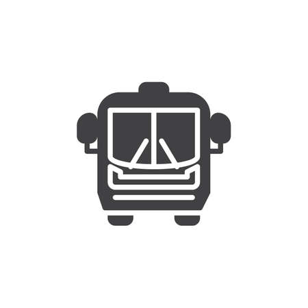 Bus vector icon. filled flat sign for mobile concept and web design. School bus vehicle simple glyph...