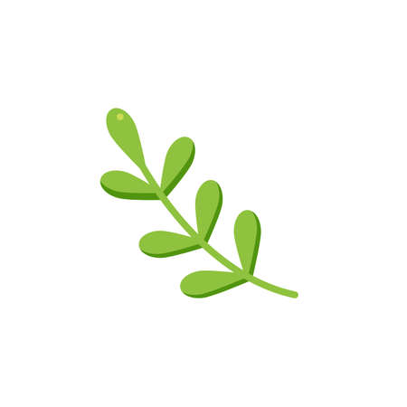 Happy Easter willow branch flat icon, vector sign, colorful pictogram isolated on white. Blossom willow branch symbol, logo illustration. Flat style designのイラスト素材