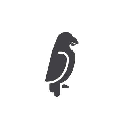 Parrot side view vector icon. filled flat sign for mobile concept and web design. Parrot sitting glyph icon. Pet animal symbol, logo illustration. Pixel perfect vector graphicsのイラスト素材
