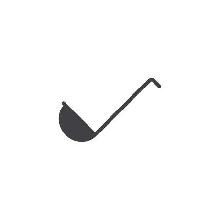 Kitchen ladle vector icon. filled flat sign for mobile concept and web design. Dipper, ladle, scoop glyph icon. Soup cook symbol, logo illustration. Pixel perfect vector graphicsのイラスト素材