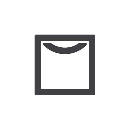 Hang to dry laundromat sign vector icon. filled flat sign for mobile concept and web design. Wash machine instruction glyph icon. Symbol, logo illustration. Pixel perfect vector graphicsのイラスト素材