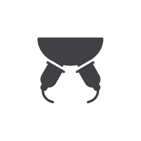 Automatic milking udder vector icon. filled flat sign for mobile concept and web design. Milk udder glyph icon. Symbol, logo illustration. Pixel perfect vector graphicsのイラスト素材
