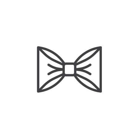 Bow tie line icon. Knot linear style sign for mobile concept and web design. gentleman tie outline vector icon. Symbol, logo illustration. Pixel perfect vector graphicsのイラスト素材