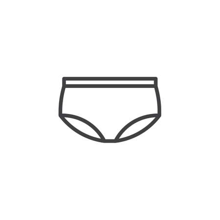 Underwear shorties line icon. linear style sign for mobile concept and web design. Female pants outline vector icon. Symbol, logo illustration. Pixel perfect vector graphicsのイラスト素材