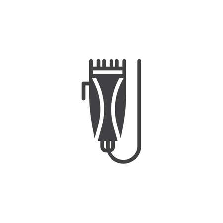 Electrical hair clipper vector icon. filled flat sign for mobile concept and web design. shaver machine glyph icon. Symbol, logo illustration. Pixel perfect vector graphicsのイラスト素材