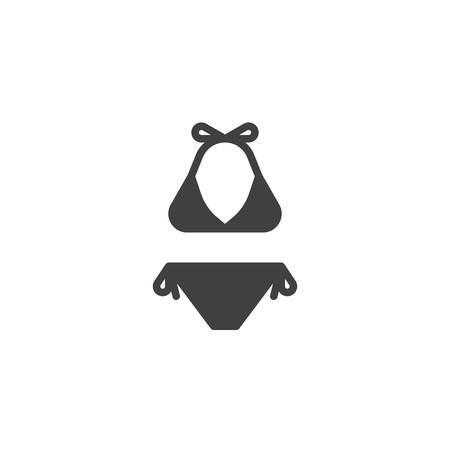 Lingerie, bikini vector icon. filled flat sign for mobile concept and web design. Bikini swimsuit glyph icon. Symbol, logo illustration. Pixel perfect vector graphicsのイラスト素材