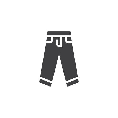 Jeans pants vector icon. filled flat sign for mobile concept and web design. trousers glyph icon. Symbol, logo illustration. Pixel perfect vector graphicsのイラスト素材