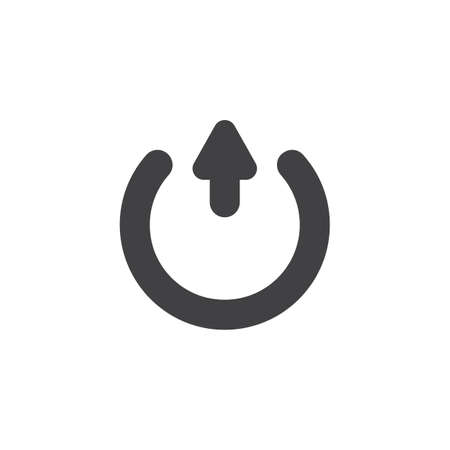 Transfer arrow vector icon. filled flat sign for mobile concept and web design. Upload arrow, exit glyph icon. Symbol, logo illustration. Vector graphicsのイラスト素材