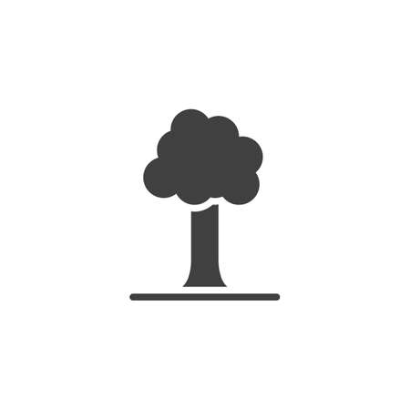 Maple tree vector icon. filled flat sign for mobile concept and web design. Forest wood glyph icon. Nature environment symbol illustration. Vector graphicsのイラスト素材