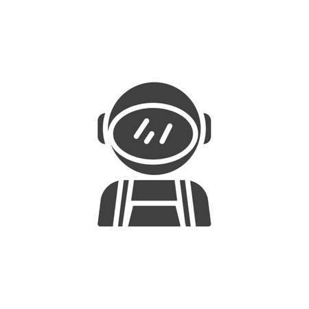 Space suit vector icon. filled flat sign for mobile concept and web design. Astronaut, Spaceman glyph icon. Symbol illustration. Vector graphicsのイラスト素材
