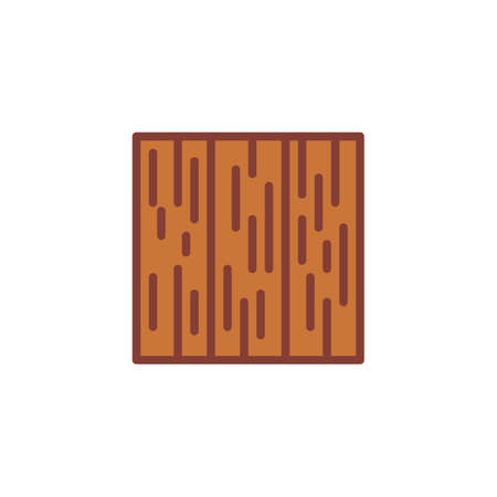 Vertical parquet floor flat icon, Wood floor vector sign, Wooden flooring plank colorful pictogram isolated on white. Symbol illustration. Flat style designのイラスト素材