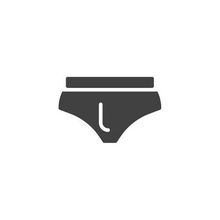 Mens swimwear vector icon. Underwear panties filled flat sign for mobile concept and web design. Underpants glyph icon. Symbol illustration. Vector graphicsのイラスト素材