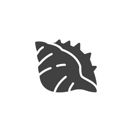 Conch shell vector icon. filled flat sign for mobile concept and web design. Seashell glyph icon. Travel symbol illustration. Vector graphicsのイラスト素材