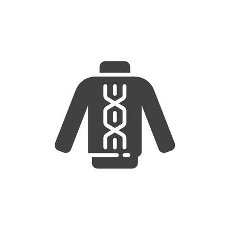 Sweater vector icon. filled flat sign for mobile concept and web design. Turtleneck sweater glyph icon. Symbol illustration. Vector graphicsのイラスト素材