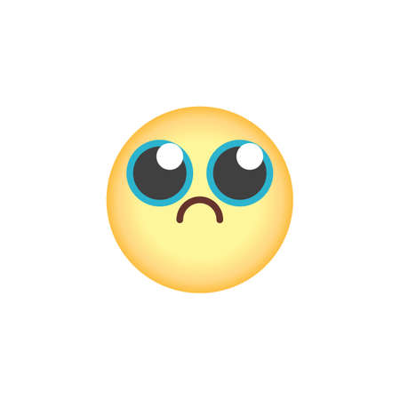 Slightly frowning face emoticon flat icon, vector sign, Sad face emoji colorful pictogram isolated on white. Symbol, logo illustration. Flat style designのイラスト素材