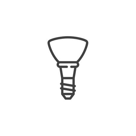 Light bulb line icon. linear style sign for mobile concept and web design. Lamp outline vector icon. Symbol, logo illustration. Vector graphicsのイラスト素材