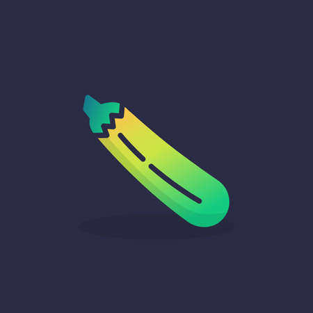 Eggplant vegetable flat icon, vector sign, Aubergine colorful pictogram. Symbol, logo illustration. Flat style designのイラスト素材