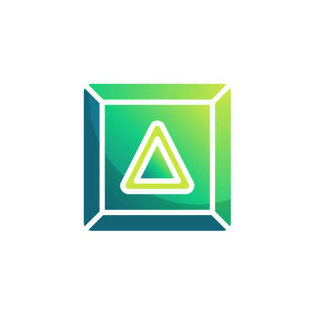 Arrow up button flat icon, vector sign, gaming button colorful pictogram isolated on white. Symbol, logo illustration. Flat style designのイラスト素材