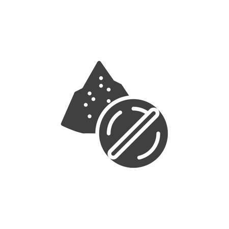 Medicine tablet powder vector icon. filled flat sign for mobile concept and web design. Painkiller tablet glyph icon. Symbol, logo illustration. Vector graphicsのイラスト素材