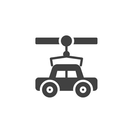 Car production process vector icon. filled flat sign for mobile concept and web design. Robotic automotive assembly glyph icon. Symbol, logo illustration. Vector graphicsのイラスト素材