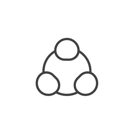 NH3 Molecular Geometry line icon. linear style sign for mobile concept and web design. NH3 Ammonia chemical formula outline vector icon. Symbol, logo illustration. Vector graphics