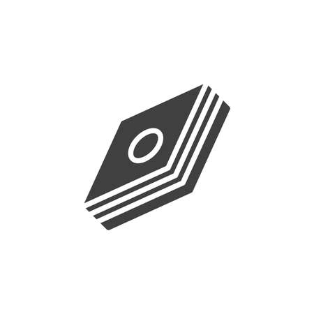 Novruz pastry Pakhlava vector icon. filled flat sign for mobile concept and web design. Traditional arabic dessert baklava glyph icon. Symbol, logo illustration. Vector graphicsのイラスト素材