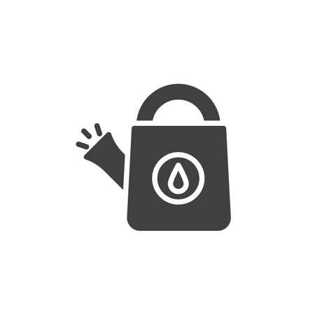 Watering can vector icon. filled flat sign for mobile concept and web design. Garden watering can glyph icon. Symbol, logo illustration. Vector graphicsのイラスト素材