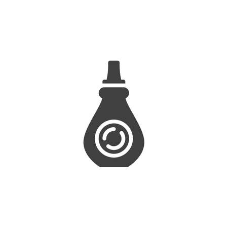 Ketchup squeeze bottle vector icon. filled flat sign for mobile concept and web design. Mayonnaise bottle glyph icon. Symbol, logo illustration. Vector graphicsのイラスト素材