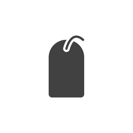 Blank price tag icon. filled flat sign for mobile concept and web design. Price badge glyph icon. Symbol,  illustration.のイラスト素材