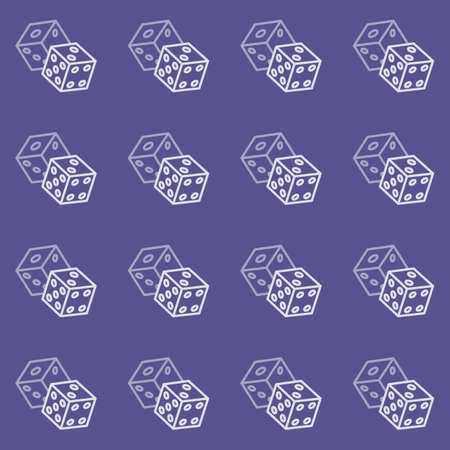 Dice game icons pattern. Casino gambling seamless background. Seamless pattern vector illustrationのイラスト素材