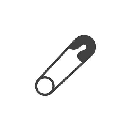 Clothes pin vector icon. filled flat sign for mobile concept and web design. Safety pin glyph icon. Symbol, logo illustration. Vector graphicsのイラスト素材