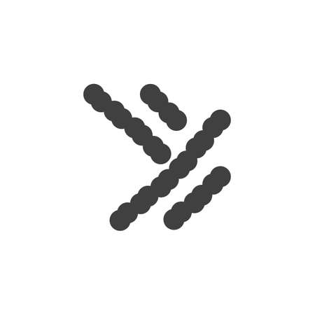 Enterococcal Infection vector icon. filled flat sign for mobile concept and web design. Enterococcus bacteria cells glyph icon. Symbol, logo illustration. Vector graphicsのイラスト素材