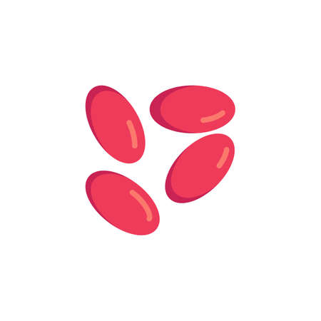 Fusiform cells flat icon, vector sign, Fusiform bacteria colorful pictogram isolated on white. Symbol, logo illustration. Flat style designのイラスト素材