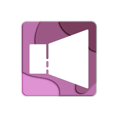 Sound, volume flat icon, vector sign, audio speaker colorful pictogram isolated on white. Symbol, illustration. Flat style designのイラスト素材