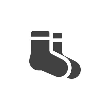 Winter socks vector icon. filled flat sign for mobile concept and web design. Warm socks glyph icon. Symbol, logo illustration. Vector graphicsのイラスト素材