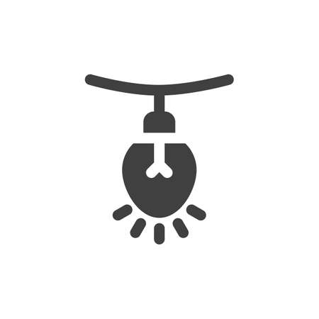 Christmas garland vector icon. filled flat sign for mobile concept and web design. Xmas light bulb glyph icon. Symbol, logo illustration. Vector graphicsのイラスト素材