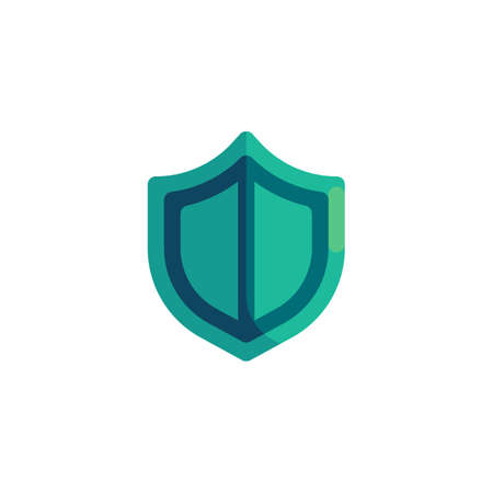 Security shield flat icon, vector sign, protection shield colorful pictogram isolated on white....