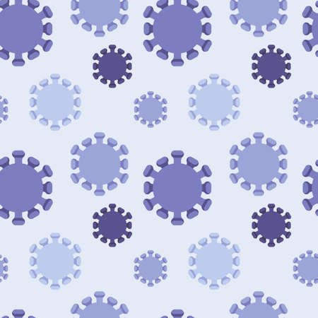 Covid-19 virus icons pattern. Coronavirus seamless background. Seamless pattern vector illustrationのイラスト素材