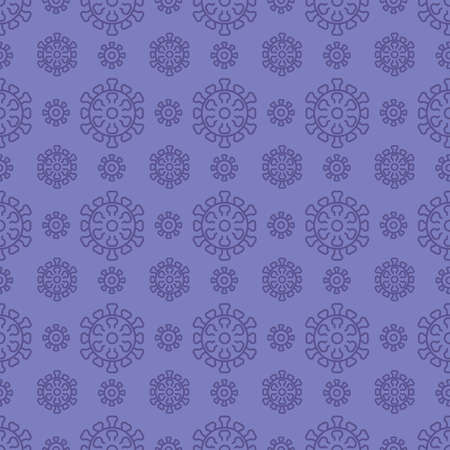 Coronavirus icons pattern. Covid-19 virus seamless background. Seamless pattern vector illustrationのイラスト素材