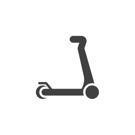 Electric scooter vector icon. filled flat sign for mobile concept and web design. Modern scooter glyph icon. Symbol, logo illustration. Vector graphicsのイラスト素材