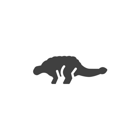 Ankylosaurus dinosaur vector icon. filled flat sign for mobile concept and web design. Ankylosaurus glyph icon. Symbol, logo illustration. Vector graphicsのイラスト素材