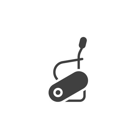 Stepper machine vector icon. Step mill filled flat sign for mobile concept and web design. Gym machine glyph icon. Symbol, logo illustration. Vector graphicsのイラスト素材